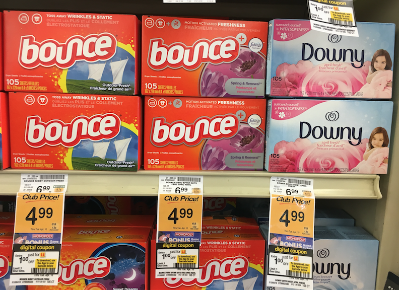 Bounce and Downy Fabric Softeners Just $2.99 (Reg. $6.99) at Safeway ...