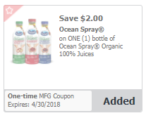 Ocean Spray Organic Cranberry Juice