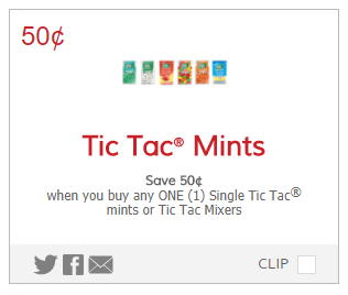 Tic Tac Mint coupon