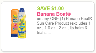 Banana Boat coupon