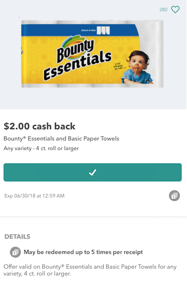 Bounty Essentials Coupon