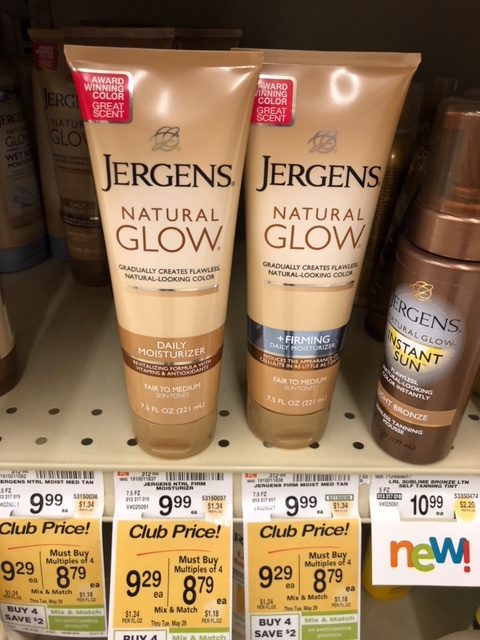 Jergens Natural Glow shelf