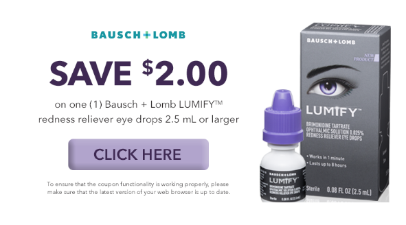 LUMIFY Redness Reliever Eye Drops NEW At Safeway And Coupon Available 