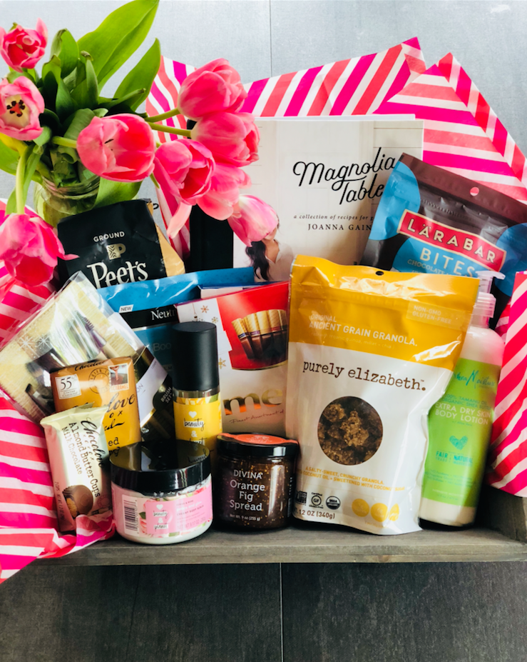 DIY Mother's Day Gift Basket - Flowers, Chocolates, Body Scrubs ...