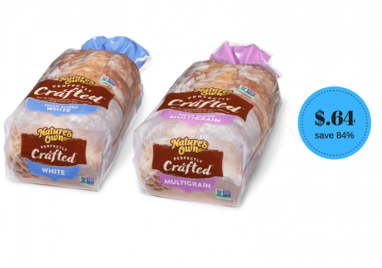 Nature's Own Perfectly Crafted Bread Sale and Coupon Stack Pay Just
