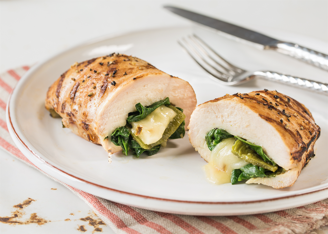 Poblano and Pepper Jack Stuffed Chicken Breast