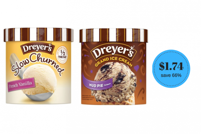 Dreyer's Ice Cream for as Low as 1.74 (Save up to 66) Super Safeway