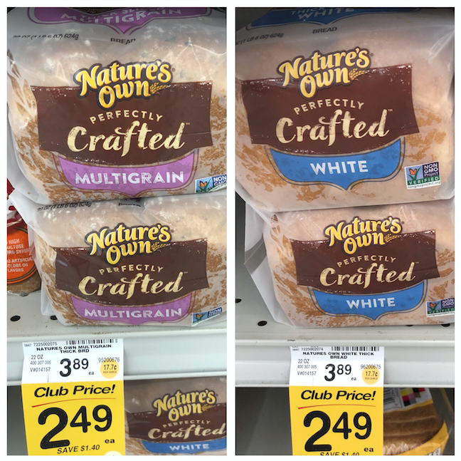 nature's own perfectly crafted bread sale