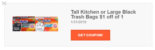 Hefty Trash bag coupon