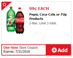 Coca cola 2L coupon