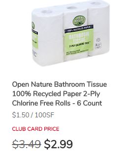 open nature toilet paper