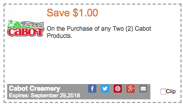 Cabot Cheese Coupon