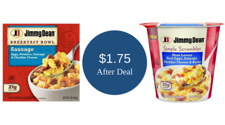Jimmy Dean Simple Scrambles &amp; Breakfast Bowls Just $1.75 With Coupon ...
