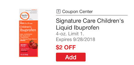 Signature Care Childrens Ibuprofen Coupon
