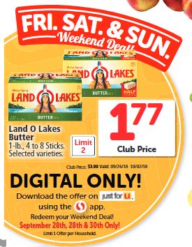 land o lakes butter sale