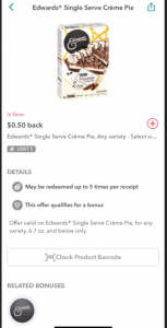 Edwards Single Serve Creme Pies Just $1.50 with Coupons - Super Safeway