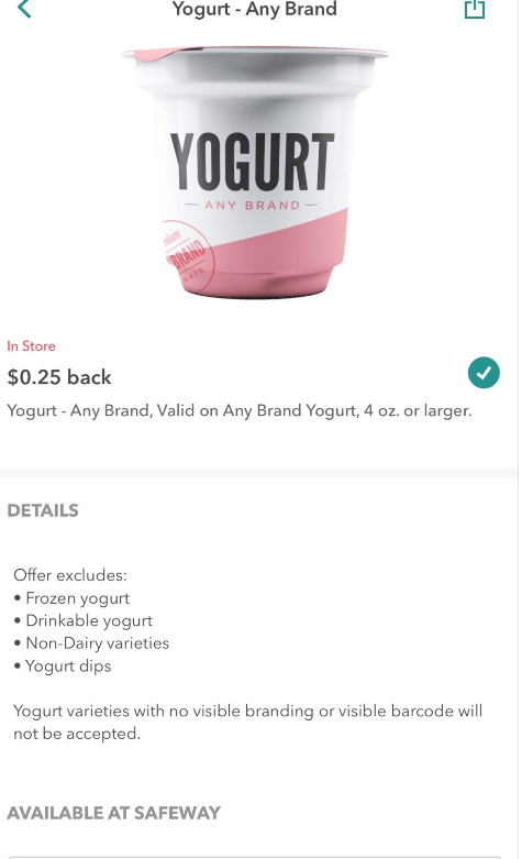 Yogurt Ibotta Safeway