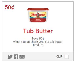 land o lakes tub butter