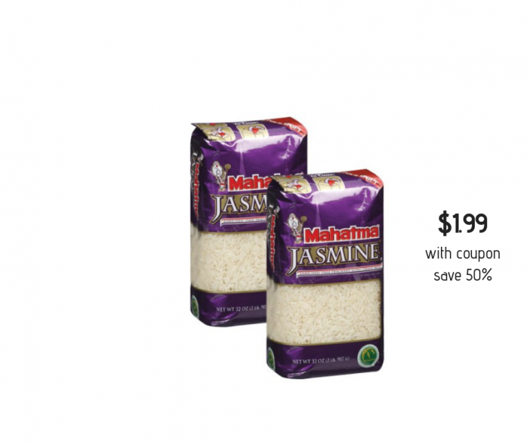 Mahatma Jasmine Rice 2 lbs. Just 1.99 With Coupon (Reg. 3.99, save 50