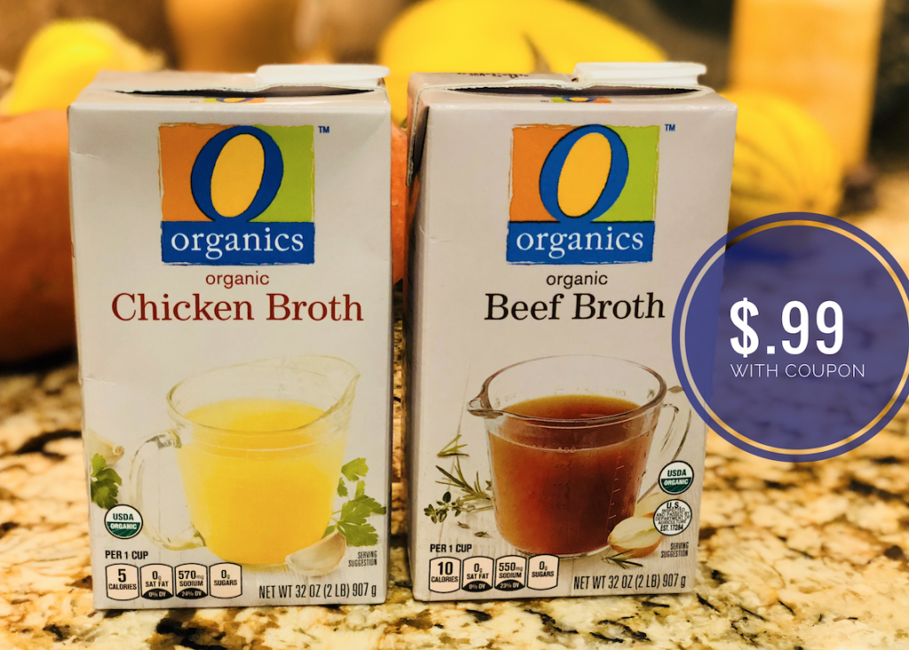 O Organics Broth 32 oz cartons