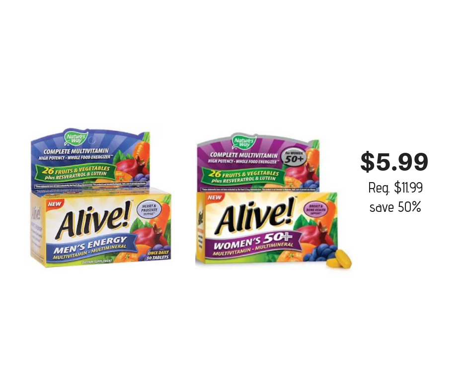 Alive! Multi-Vitamin Coupon and Sale at Safeway - Super Safeway