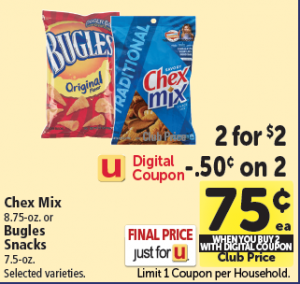 NEW Bugles &amp; Chex Mix Printable Coupon and Sale, Pay Just $.50 at ...