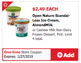 Open Nature Scandaless Ice Cream Coupon
