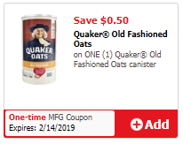 Quaker coupons