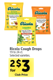 NEW Ricola Cough Drops Coupon = $1.00 Per Bag at Safeway - Super Safeway