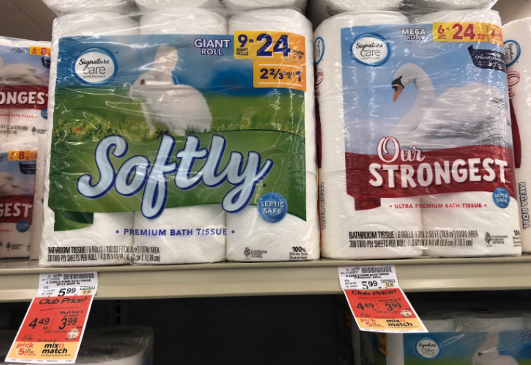 Signature Care Toilet Paper or Signature SELECT Paper Towels for 3.99