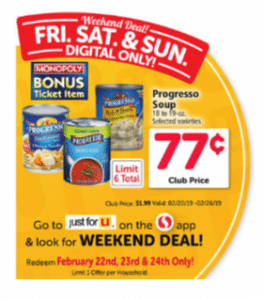 Progresso Soup Digital Coupon at Safeway = $0.77 Per Can (Friday ...