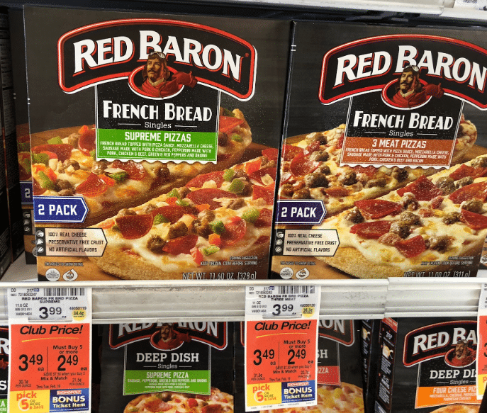 Red Baron Pizza Coupon & Sale = 1.74 at Safeway Super Safeway