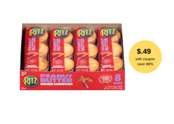 Nabisco Ritz Cracker Sandwiches 8 Packs Just $.49 Each With Coupon at Safeway