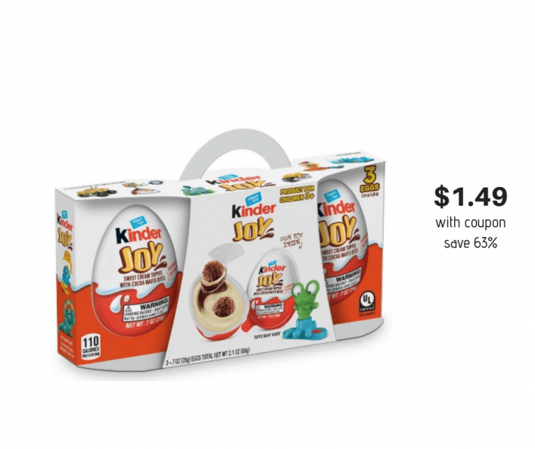 Kinder Joy 3Packs Just 1.49 at Safeway Through 3/5 Just .49 Each Egg Super Safeway