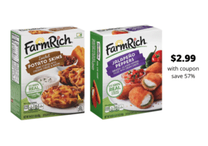 New Farm Rich Coupon and BOGO Sale = $2.99 Super Bowl Snacks - Super ...