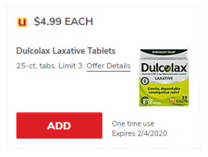 Free Dulcolax Laxative Tablets 25 ct. at Safeway - Super Safeway