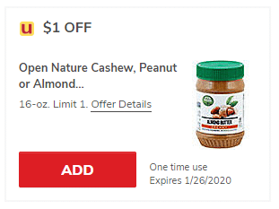 open nature almond butter coupon