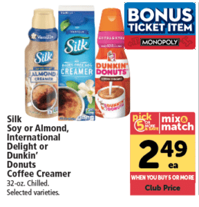 Dunkin Donuts Creamer Coupon and Sale - Pay Just $1.49 for 32 oz at ...