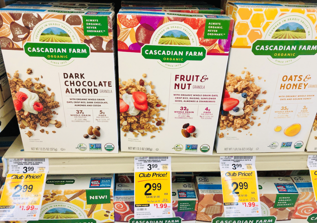 1.49 Cascadian Farm Organic Cereal at Safeway Super Safeway