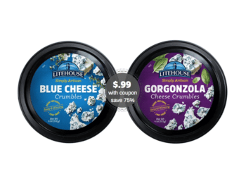 $.99 Litehouse Simply Artisan Blue Cheese or Gorgonzola at Safeway