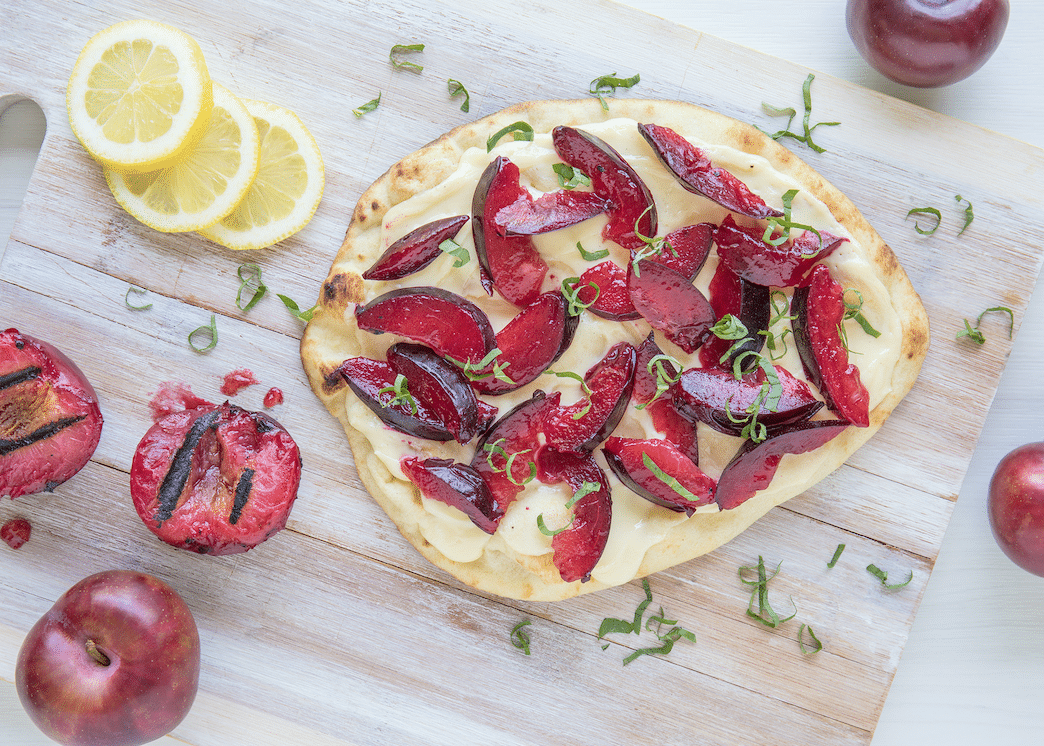 Grilled Plum & Goat Cheese Flatbread Super Safeway