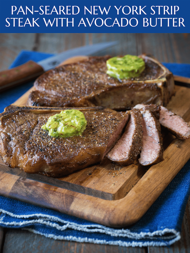 pan_seared_new_york_Strip_Steak_With_Avocado_butter