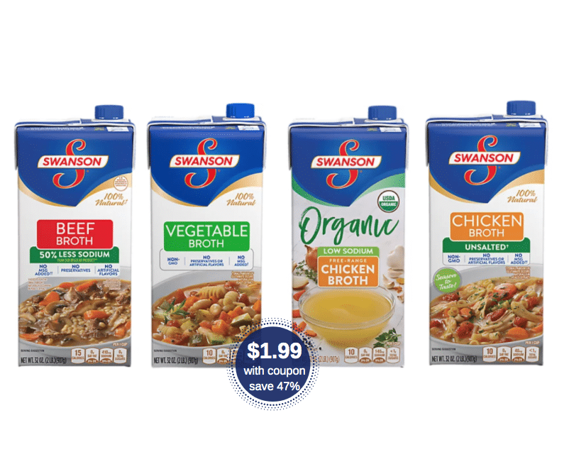Swanson Broth 32 oz Cartons Just 1.99 at Safeway Super Safeway
