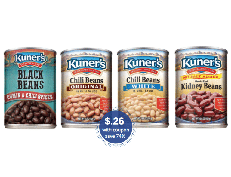 Kuner's Chili Beans Just 26¢ Each, Southwest Beans Just 9¢ Each at