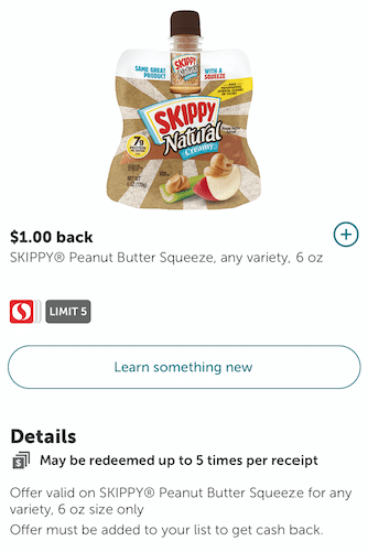 Skippy Peanut Butter Squeeze Pouch Just $1.99 at Safeway - Super Safeway