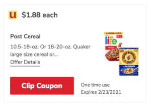 $1.88 Quaker Simply Granola &amp; Post Cereal, $1.38 Life Cereal at Safeway ...