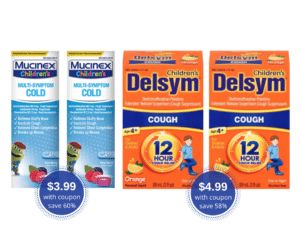 $5 off Delsym or Mucinex Coupon - Pay Just $3.99 for Children's Cold ...