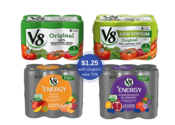V8 Vegetable Juice and V8+ Energy Juice Multipacks Just $1.25 at Safeway