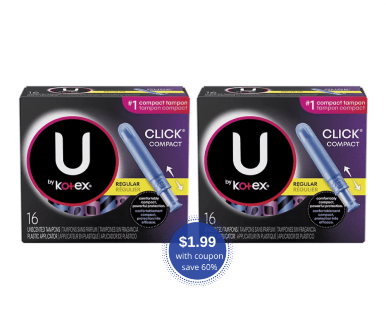 U by Kotex Click Tampons Just 1.99 a Box Super Safeway