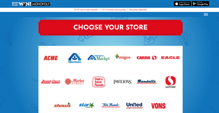 Safeway Monopoly Game Shop Play Win 2021
